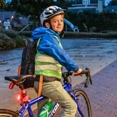 kind fietsverlichting, helm