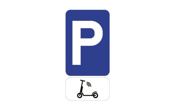 Verkeersbord parking e-steps