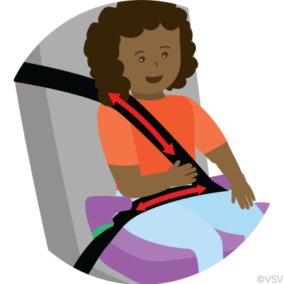 gordels niet gedraaid bij kind in de auto